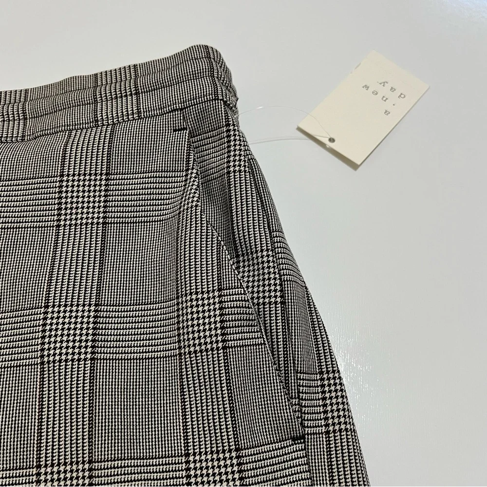 NWT a new day Wide-Leg Drawstring Pants- Grey Plaid XXL - Picture 8 of 12